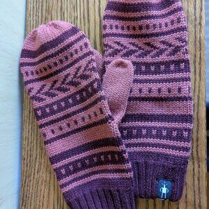 SmartWool Chair Lift Unisex Mitten One Size Merino Wool blend warm purple violet